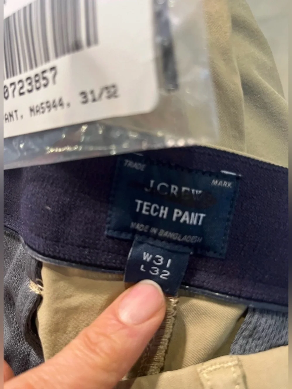 J.Crew 484 Slim-fit tech pant in khaki